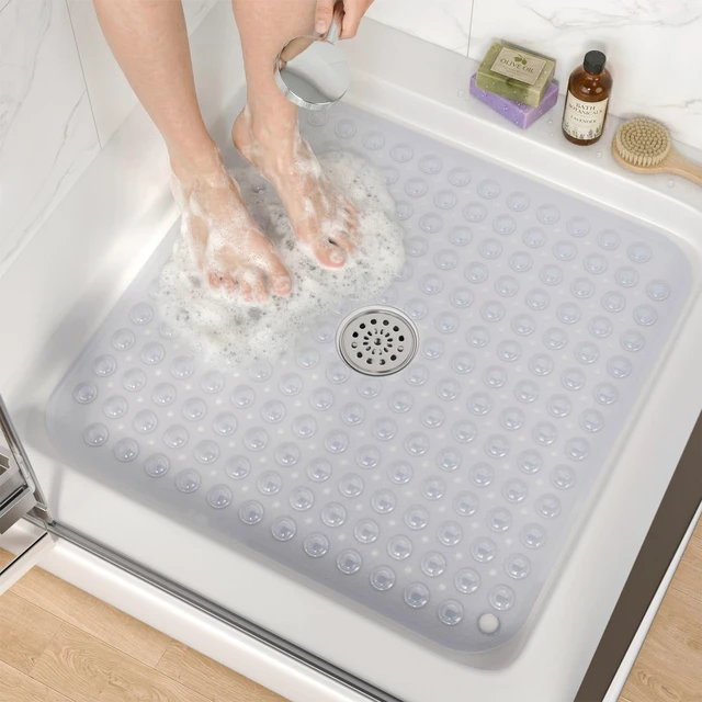 Alt view image 2 of 7 - Transparent PVC Anti-Slip Bathroom Floor Mat