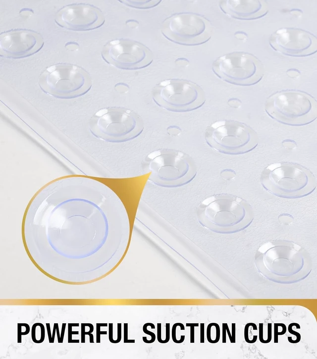 Alt view image 6 of 7 - Transparent PVC Anti-Slip Bathroom Floor Mat