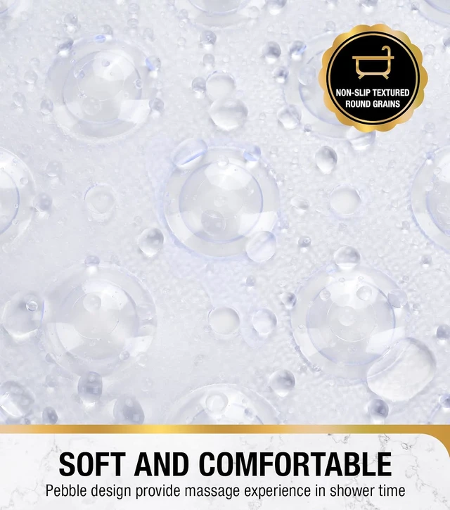 Alt view image 7 of 7 - Transparent PVC Anti-Slip Bathroom Floor Mat