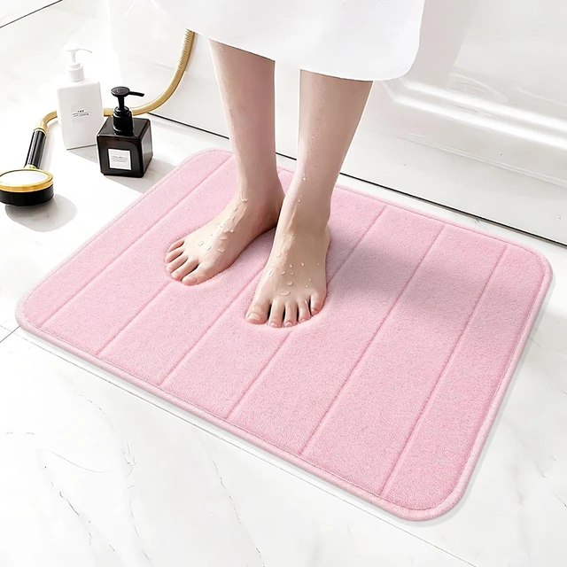 Main image of Ultra Soft Absorbent Memory Foam Bath Mat Non Slip Machine Washable Bathroom Rug for Shower and Tub