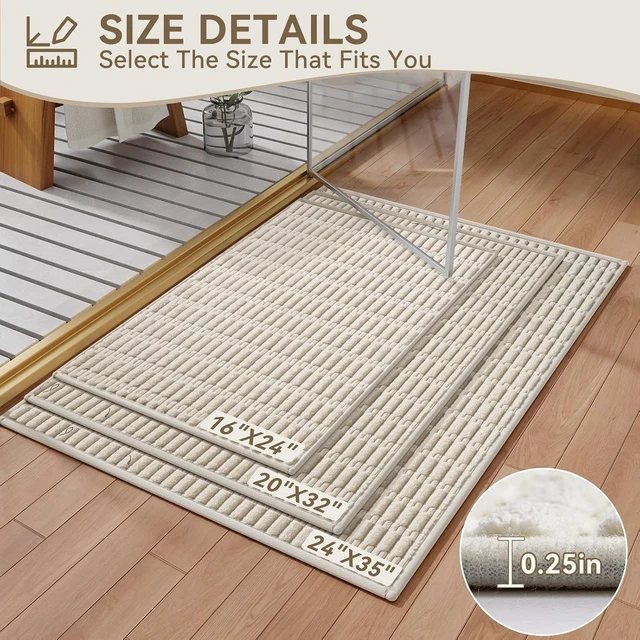 Alt view image 2 of 7 - Ultra Plush High Absorbency Bathroom Floor Mat