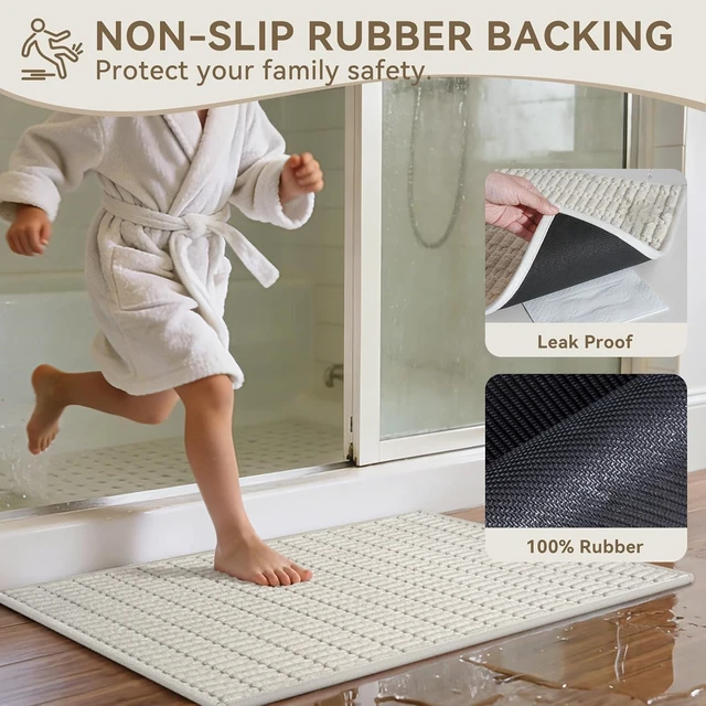 Alt view image 5 of 7 - Ultra Plush High Absorbency Bathroom Floor Mat