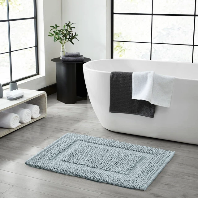 Main image of Pure Chenille Cotton Non-Slip Soft Bathroom Rug