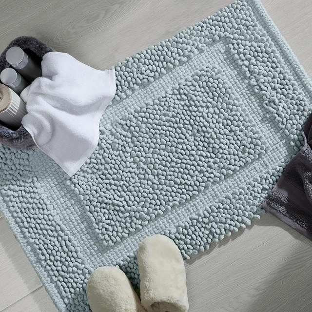 Alt view image 5 of 7 - Pure Chenille Cotton Non-Slip Soft Bathroom Rug