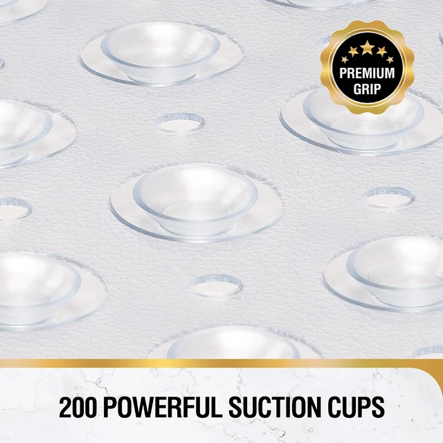 Alt view image 2 of 6 - Soft Clear Bath Liner for Tub Safety, Machine Washable Shower Floor Rug, Non-Slip Bathtub Mat with Suction Cups
