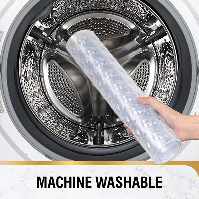 Alt view image 6 of 6 - Soft Clear Bath Liner for Tub Safety, Machine Washable Shower Floor Rug, Non-Slip Bathtub Mat with Suction Cups
