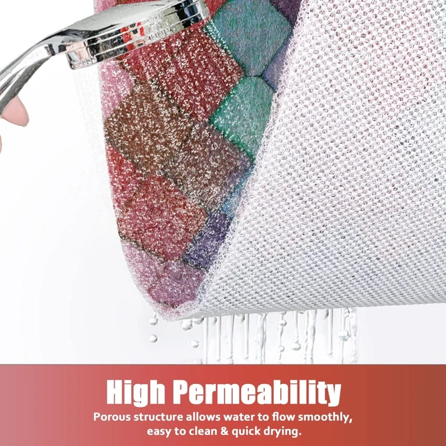 Alt view image 4 of 7 - Quick Drying, PVC Massage Loofah Shower Tub Mat for Bathroom Wet Areas, Non-Slip Soft Bath Mat with Drainage Holes