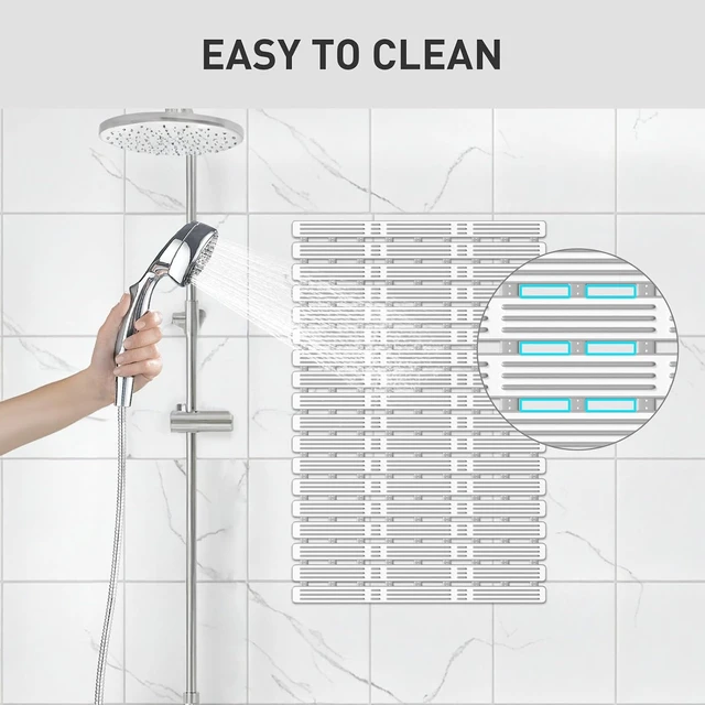 Alt view image 7 of 7 - Easy to Trim and Dry Quick Shower Floor Rug, Non-Slip TPE Bath Tub Mat with Strong Suction Cups