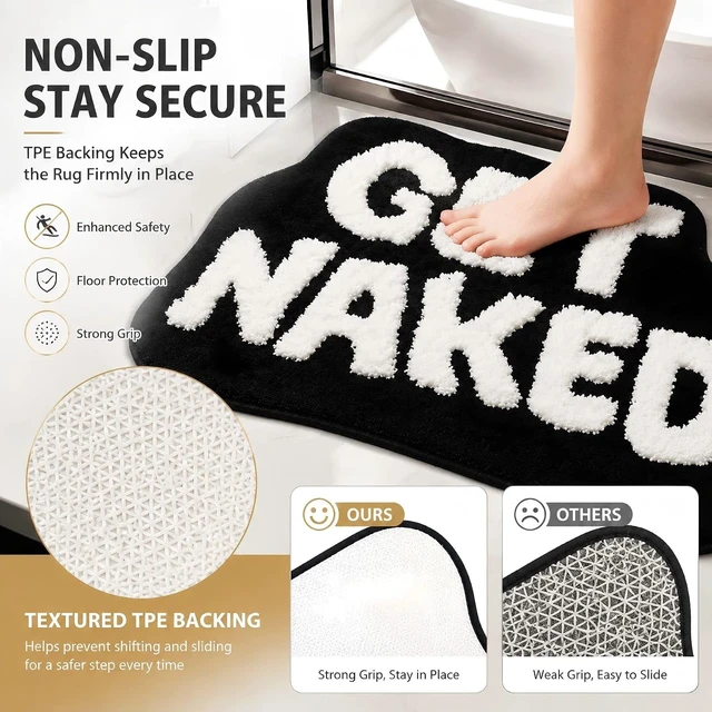 Alt view image 5 of 7 - Get Naked Bathroom Floor Mat Cool Bedroom Rug