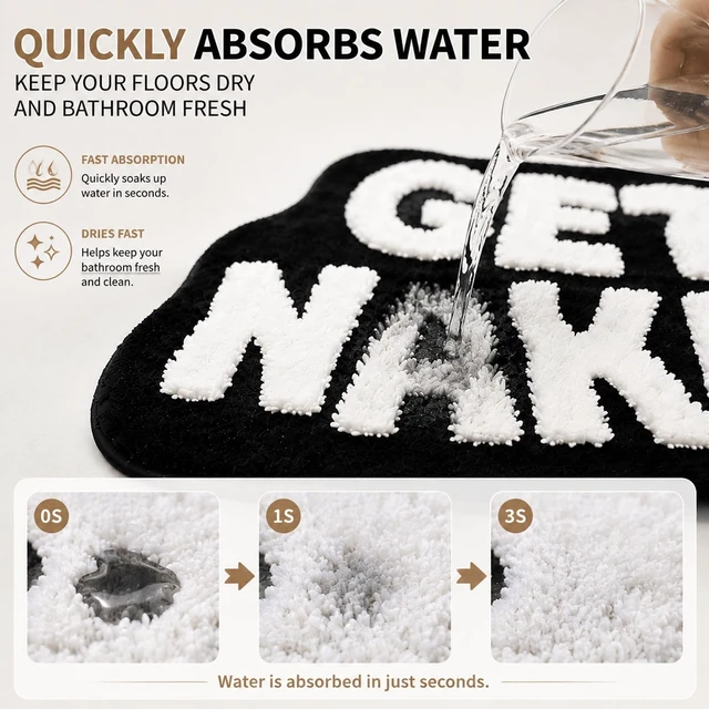 Alt view image 3 of 7 - Get Naked Bathroom Floor Mat Cool Bedroom Rug