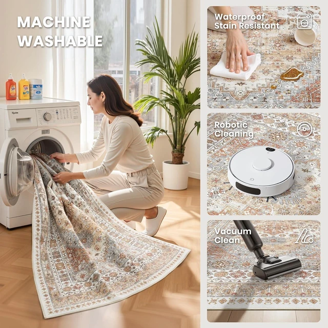 Alt view image 5 of 7 - Zesthome Non-Slip Small Washable Entryway Rug