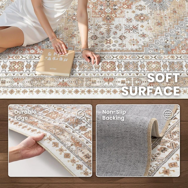 Alt view image 6 of 7 - Zesthome Non-Slip Small Washable Entryway Rug
