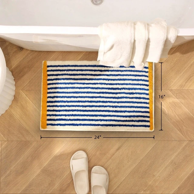 Alt view image 2 of 7 - GIB Soft Absorbent Non-Slip Washable Bathroom Rug Bath Mat