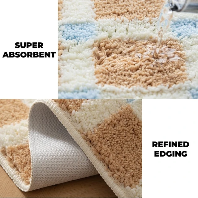 Alt view image 5 of 7 - GIB Soft Absorbent Non-Slip Washable Bathroom Rug Bath Mat