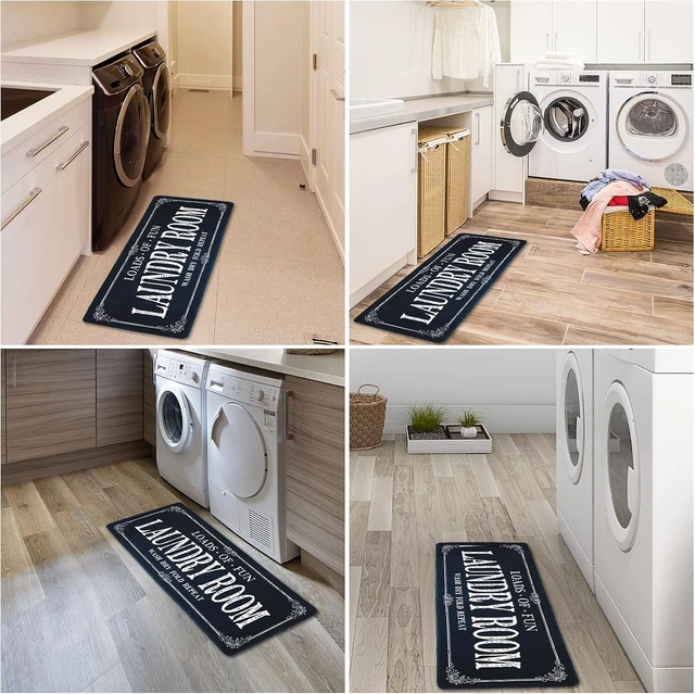Alt view image 3 of 7 - Anti-Slip Farmhouse Kitchen & Bathroom Runner Rug - Mudroom Floor Mat