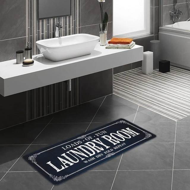 Alt view image 4 of 7 - Anti-Slip Farmhouse Kitchen & Bathroom Runner Rug - Mudroom Floor Mat