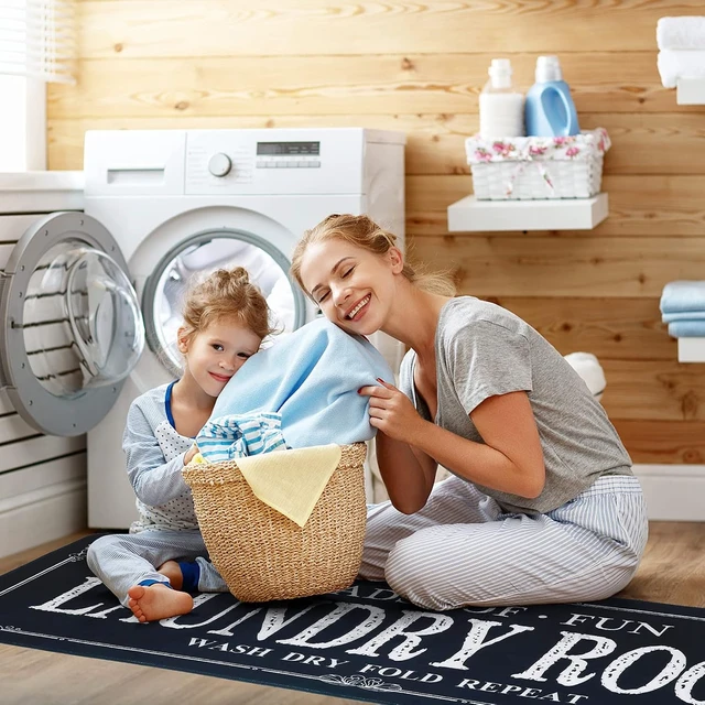 Alt view image 7 of 7 - Anti-Slip Farmhouse Kitchen & Bathroom Runner Rug - Mudroom Floor Mat