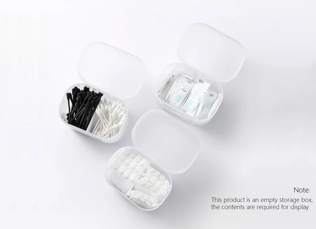 Alt view image 5 of 7 - Dustproof & Moisture-Resistant, Large Capacity PP Storage Container for Home, Clear Cotton Pad and Swab Organizer Box