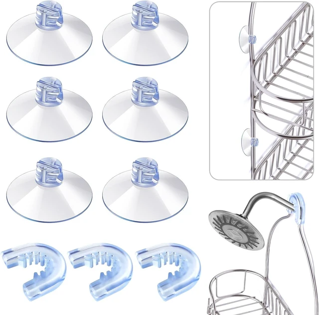 Main image of Suction Cup Holders, Bathroom Shower Caddy Connectors