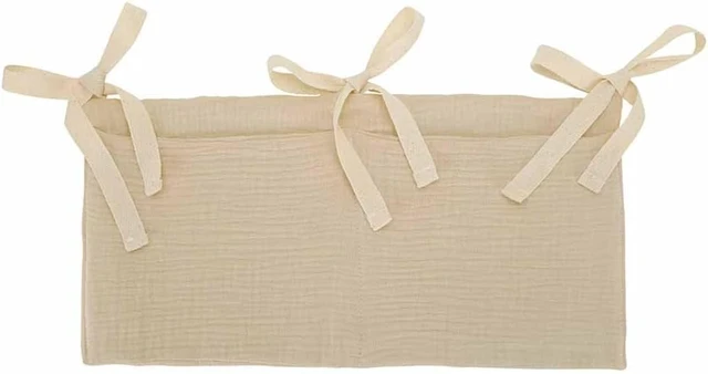 Alt view image 2 of 6 - Cotton Nursery Bedside Hanging Organizer with 2 Pockets