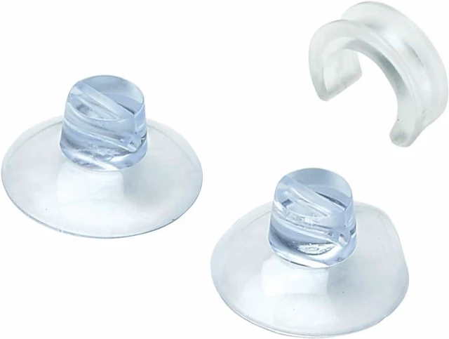 Main image of Easy-Install Bathroom Rack Holder Kit, Transparent Heavy-Duty Suction Cup Shower Caddy Connectors
