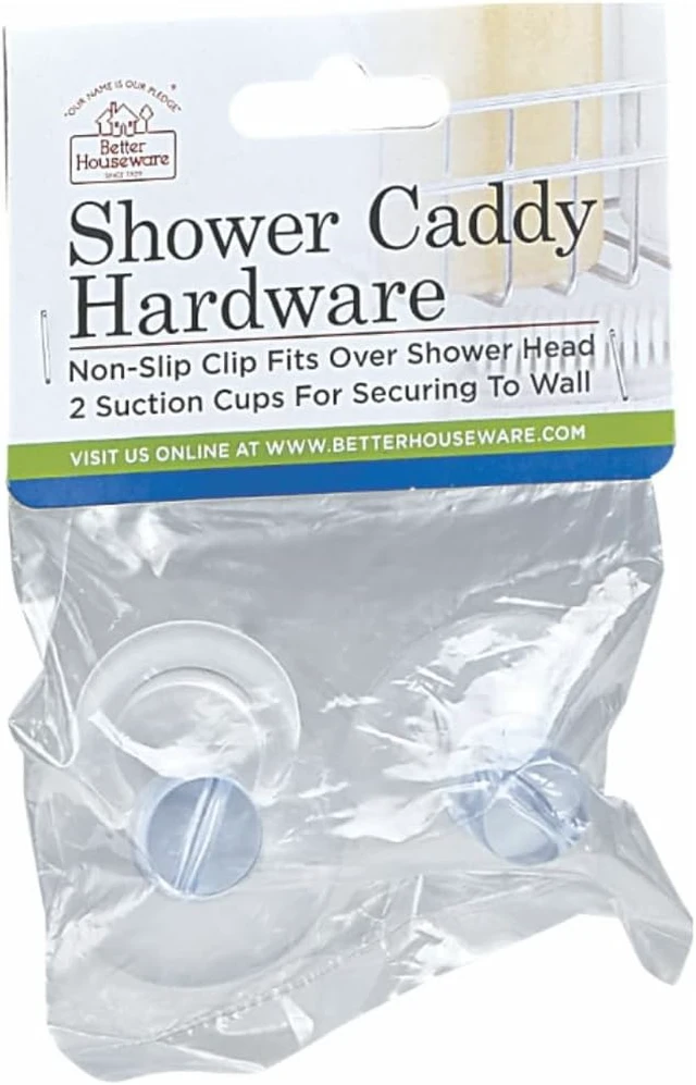 Alt view image 6 of 6 - Easy-Install Bathroom Rack Holder Kit, Transparent Heavy-Duty Suction Cup Shower Caddy Connectors