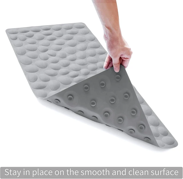 Alt view image 2 of 7 - Soft Rubber Non-Slip Bath Mat with Strong Suction Cups for Bathroom