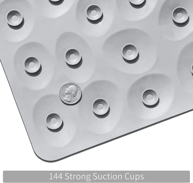 Alt view image 5 of 7 - Soft Rubber Non-Slip Bath Mat with Strong Suction Cups for Bathroom