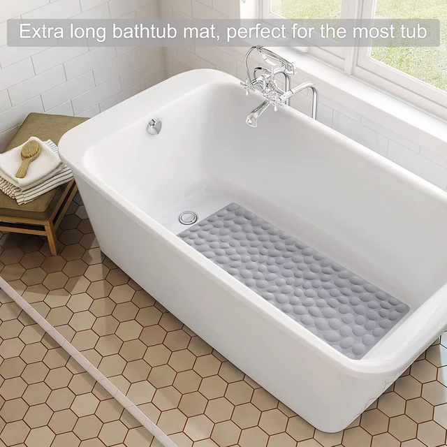 Alt view image 6 of 7 - Soft Rubber Non-Slip Bath Mat with Strong Suction Cups for Bathroom