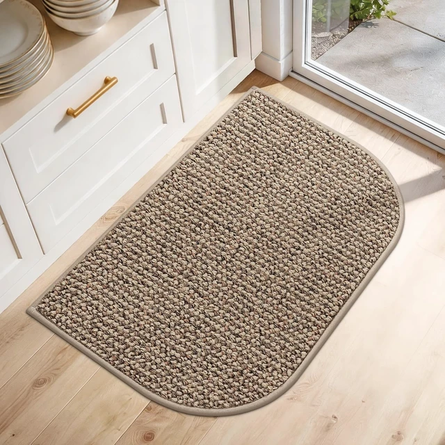 Alt view image 2 of 7 - Anti-Slip Washable Semicircular Floor Mat for Kitchen Sink Area