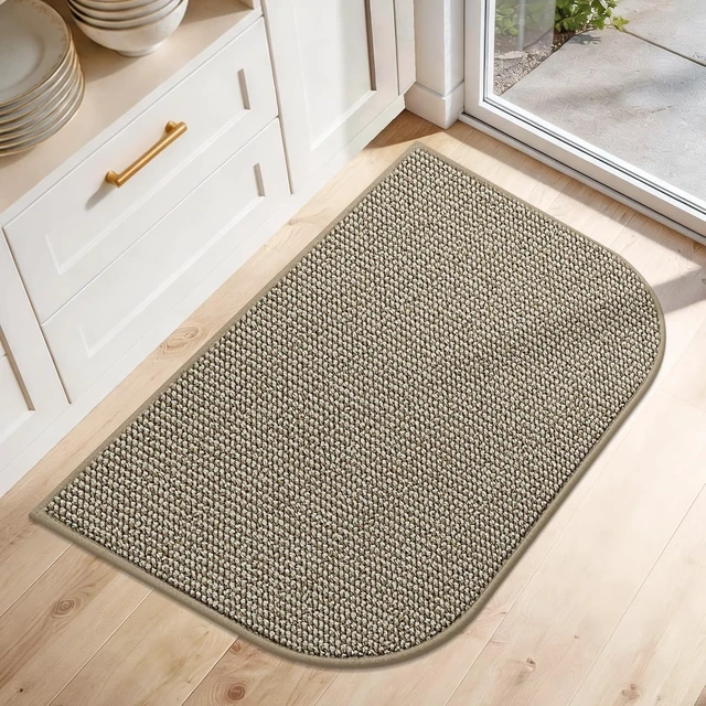 Alt view image 3 of 7 - Anti-Slip Washable Semicircular Floor Mat for Kitchen Sink Area