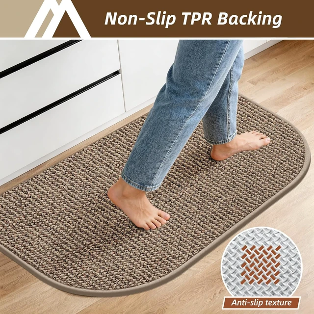 Alt view image 6 of 7 - Anti-Slip Washable Semicircular Floor Mat for Kitchen Sink Area