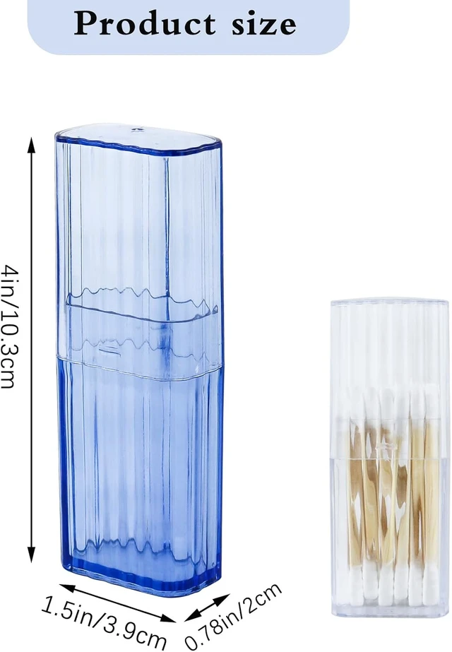 Alt view image 2 of 6 - Dental Floss & Cotton Swabs - Transparent Refractive Design, Acrylic Portable Mini Storage Box for Toothpicks