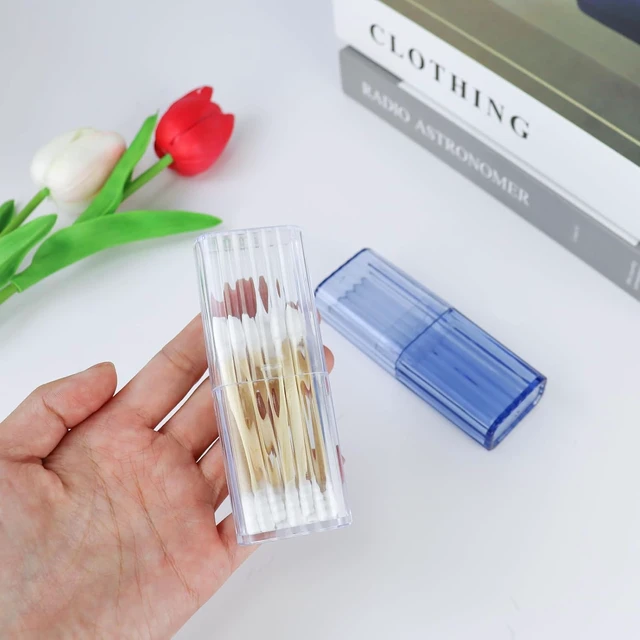 Alt view image 3 of 6 - Dental Floss & Cotton Swabs - Transparent Refractive Design, Acrylic Portable Mini Storage Box for Toothpicks