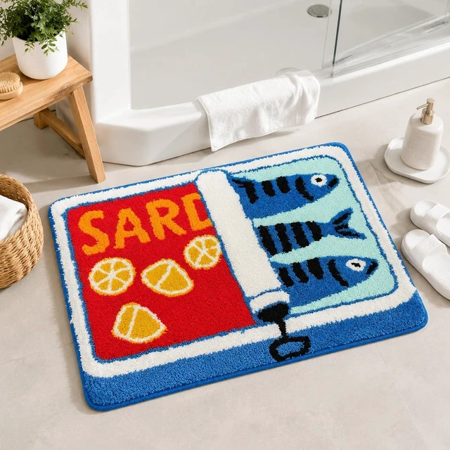 Main image of Fish Shaped Bathroom Floor Mat