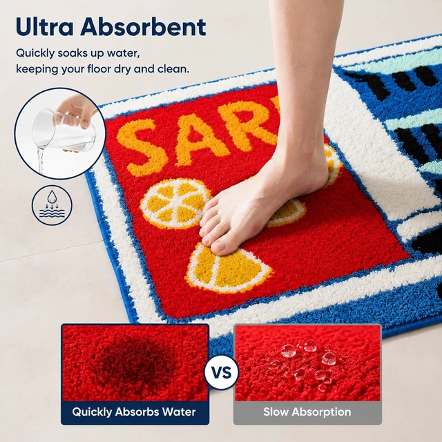 Alt view image 4 of 6 - Fish Shaped Bathroom Floor Mat