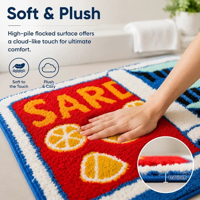 Alt view image 3 of 6 - Fish Shaped Bathroom Floor Mat