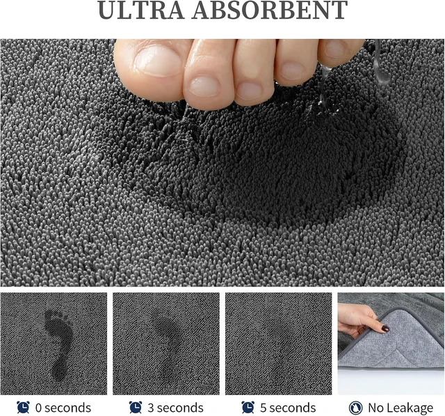 Alt view image 4 of 7 - Two-Piece Soft Memory Foam Bath Mat Ensemble for Bathroom