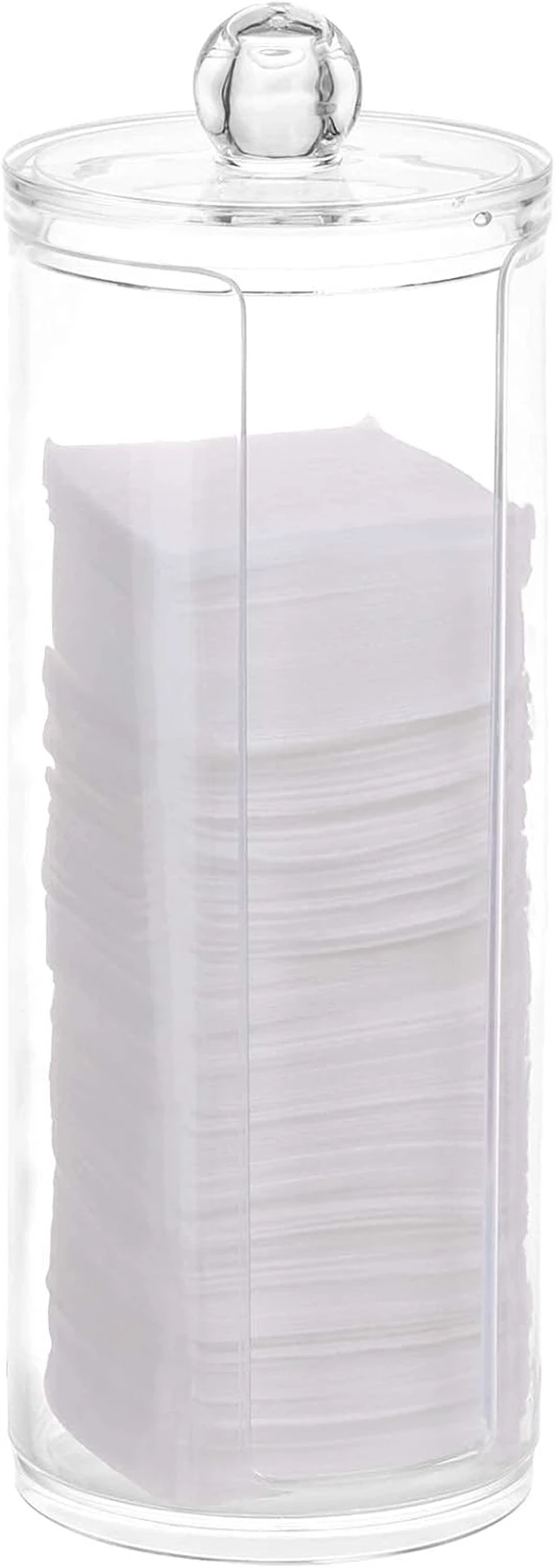 Alt view image 4 of 6 - Acrylic Cotton Pad Holder & Makeup Pads Organizer with Cotton Swab Dispenser for Bathroom Storage