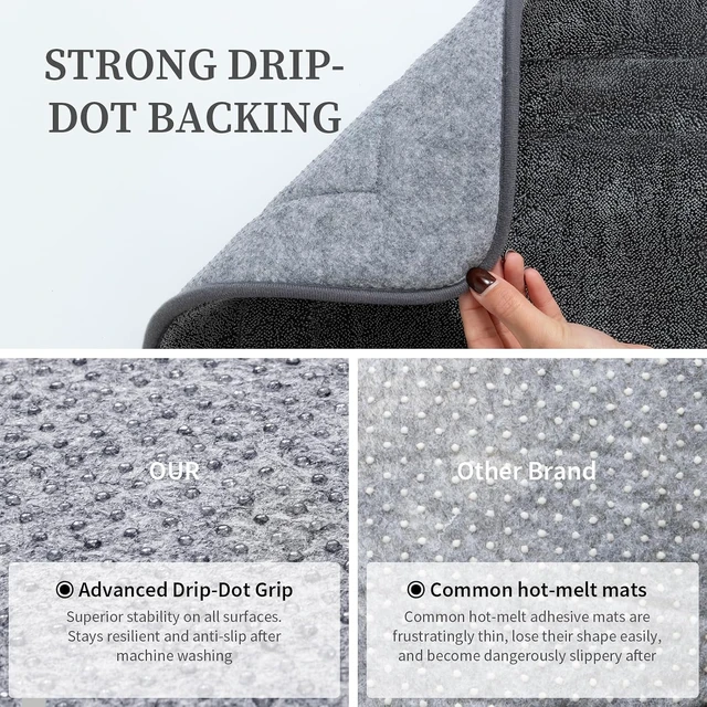 Alt view image 5 of 7 - Two-Piece Soft Memory Foam Bath Mat Ensemble for Bathroom