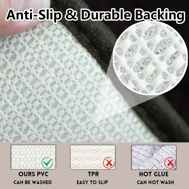 Alt view image 3 of 7 - Quick Dry Machine Washable Soft Plush for Shower Tub Sink, Ultra Thick Absorbent Non-Slip Bath Mat, Chenille Bathroom Rug Set