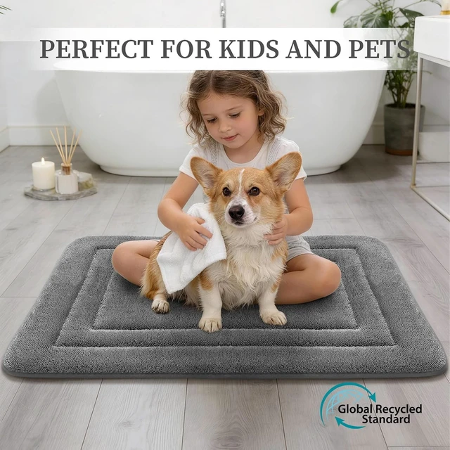 Alt view image 7 of 7 - Two-Piece Soft Memory Foam Bath Mat Ensemble for Bathroom