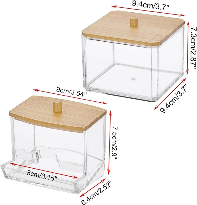 Alt view image 3 of 7 - Paperclips Home Office Bathroom Organization, Balls, Acrylic Clear Storage Jars with Lids Multi-purpose Apothecary Containers for Cotton Swabs