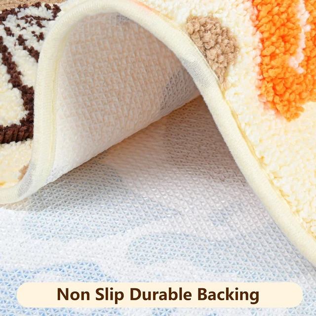 Alt view image 4 of 7 - Soft Microfiber Non-Slip Washable Beach Theme Carpet for Home Decor, Nautical Starfish Shell Bath Mat, Ocean Wave Bathroom Rug