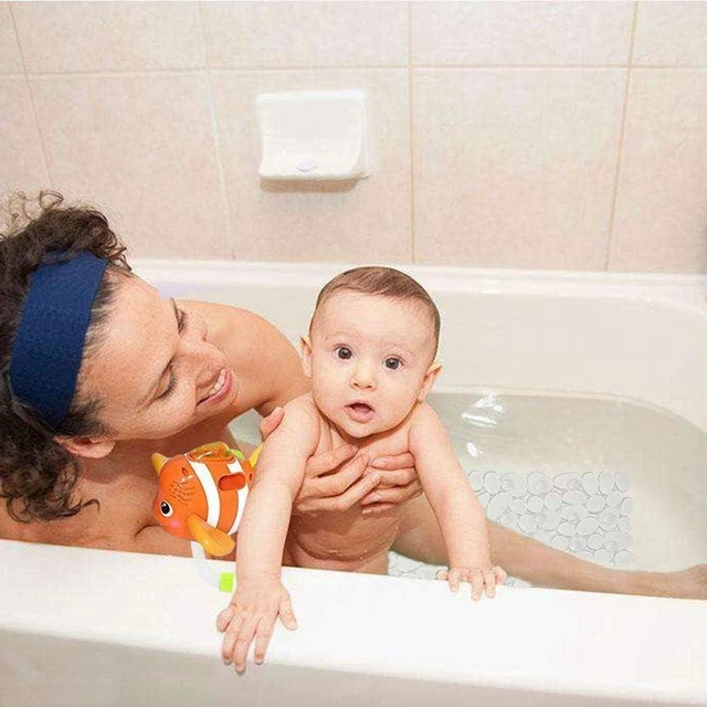 Alt view image 6 of 6 - Transparent Pebble Textured Anti-Slip Bath Tub Mat with Strong Suction Cups