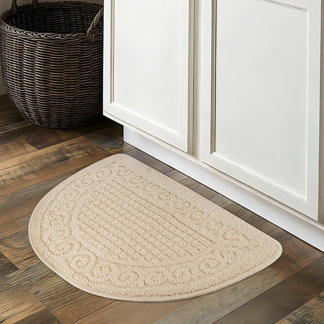 Alt view image 2 of 6 - Semi-Circular Anti-Slip Floor Mat for Kitchen & Bathroom