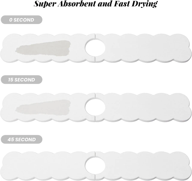 Alt view image 6 of 7 - Long Diatomite Faucet Mat Fast Drying Stone Sink Tray Splash Proof Bathroom Counter Super Water Absorption