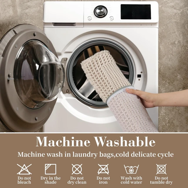 Alt view image 6 of 6 - Non-Slip Waffle Texture Bathroom Floor Mat Soft Absorbent Rug
