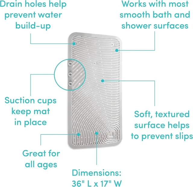 Alt view image 5 of 7 - Cushioned Non-Slip Baby Bath Mat with Soft Spot