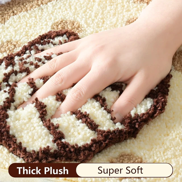 Alt view image 3 of 7 - Soft Microfiber Non-Slip Washable Beach Theme Carpet for Home Decor, Nautical Starfish Shell Bath Mat, Ocean Wave Bathroom Rug